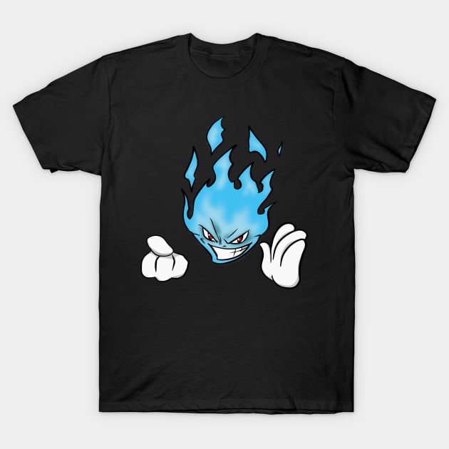 Blue Flame T-Shirt by Zelphir Store